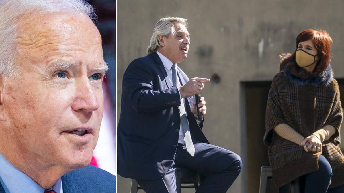 Joe Biden, Alberto Fernández y Cristina Kirchner, Fotos NA