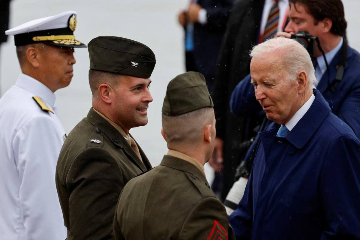 Joe Biden, presidente de Estados Unidos, llegada al G7 de Hiroshima, foto Reuters
