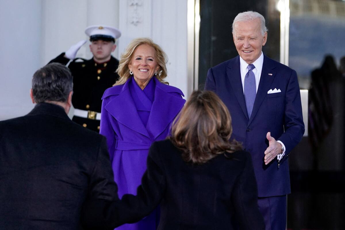 Joe Biden recibe a Donald Trump en la Casa Blanca. Foto: Reuters.
