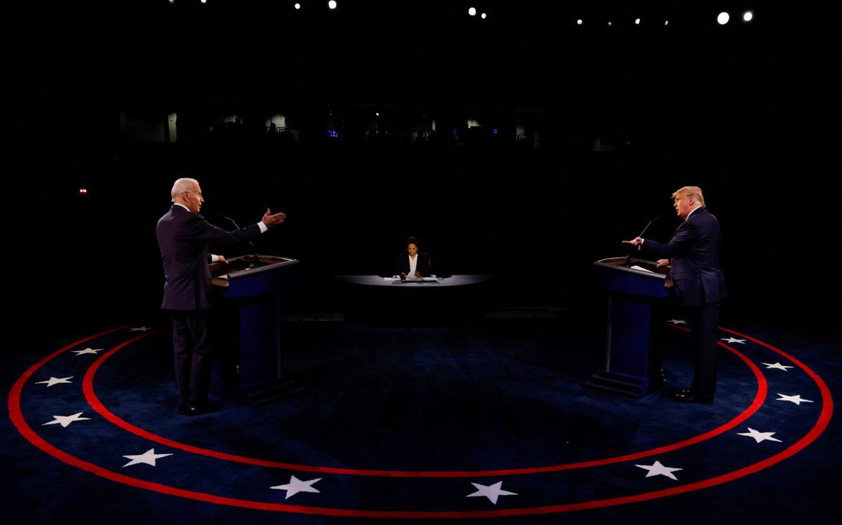 Joe Biden vs Donald Trump, debate presidencial en Estados Unidos. Foto: Reuters