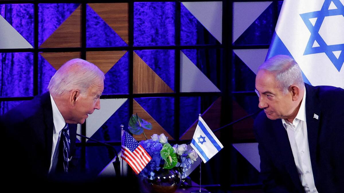 Joe Biden y Benjamin Netanyahu. Foto: Reuters
