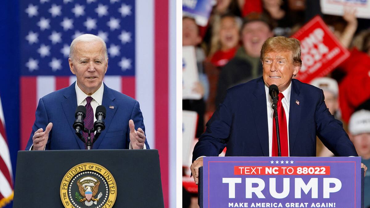 Joe Biden y Donald Trump, candidatos a presidente de EEUU. Foto: Reuters