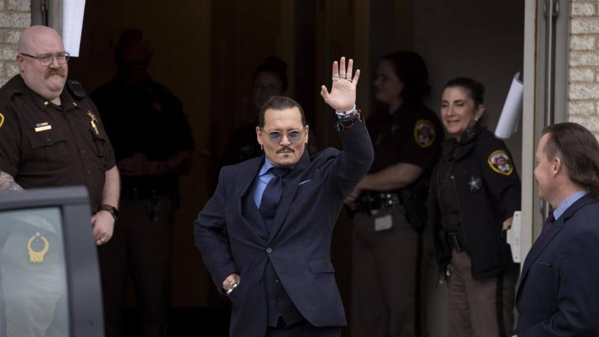 Johnny Depp en el juicio contra Amber Heard. Foto: EFE.