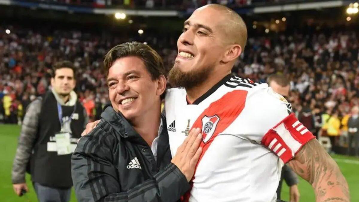 Jonathan Maidana y Marcelo Gallardo, River