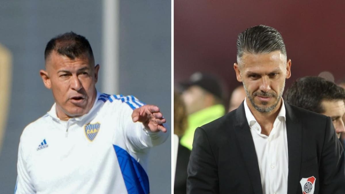 Jorge Almirón y Martín Demichelis. Foto: NA.