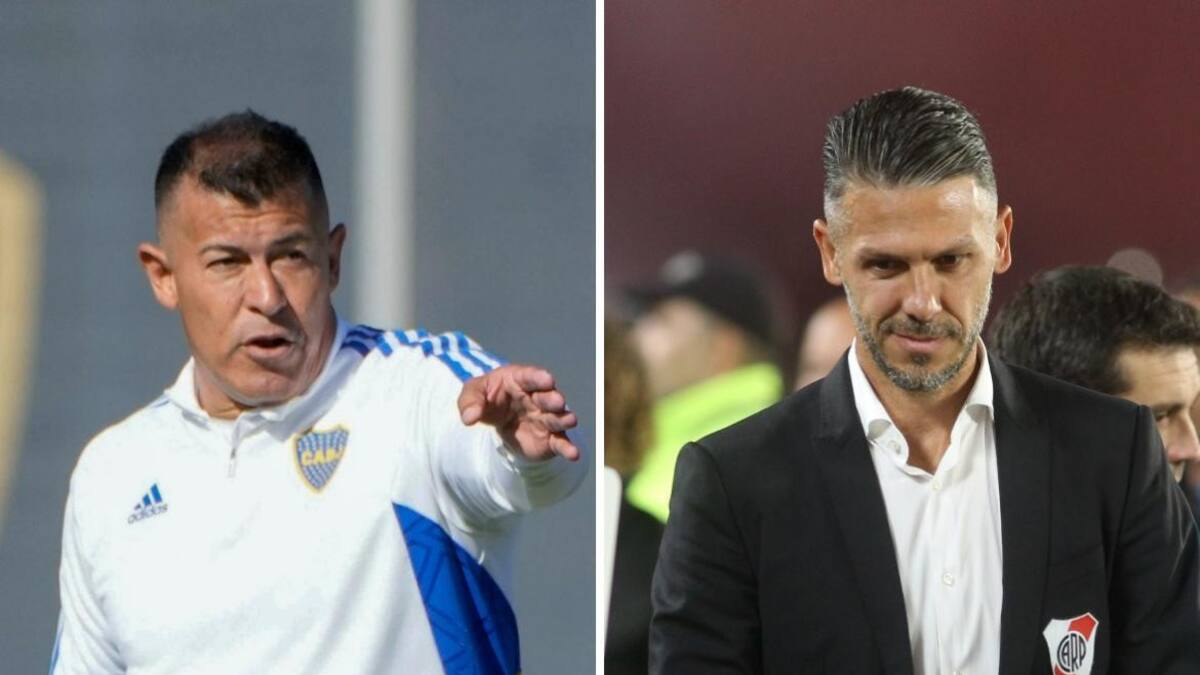 Jorge Almirón y Martín Demichelis. Foto: NA.