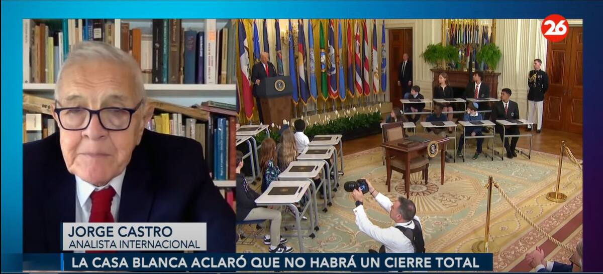 Jorge Castro en Canal 26. Foto: captura YouTube