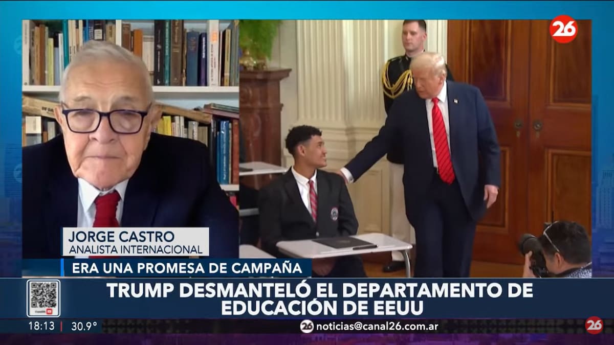 Jorge Castro en Canal 26. Foto: captura YouTube