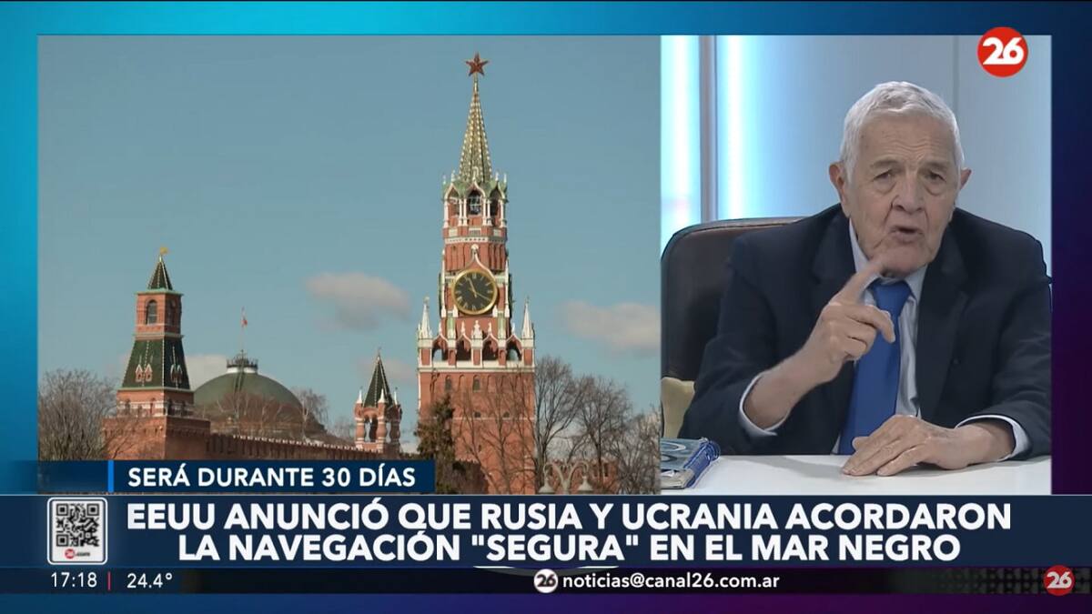 Jorge Castro en Canal 26: el acuerdo de cereales en el mar Negro y la violenta situación que transita Turquía