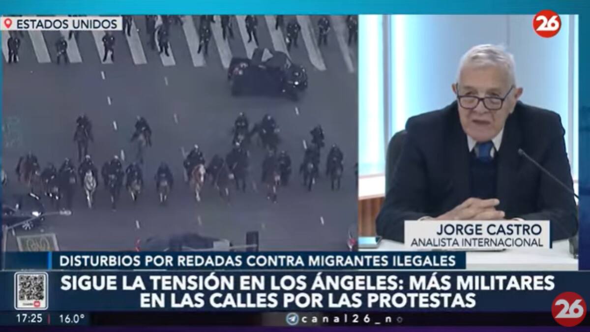 Jorge Castro sobre la tensión en las calles de Los Ángeles. Foto: Captura de video.