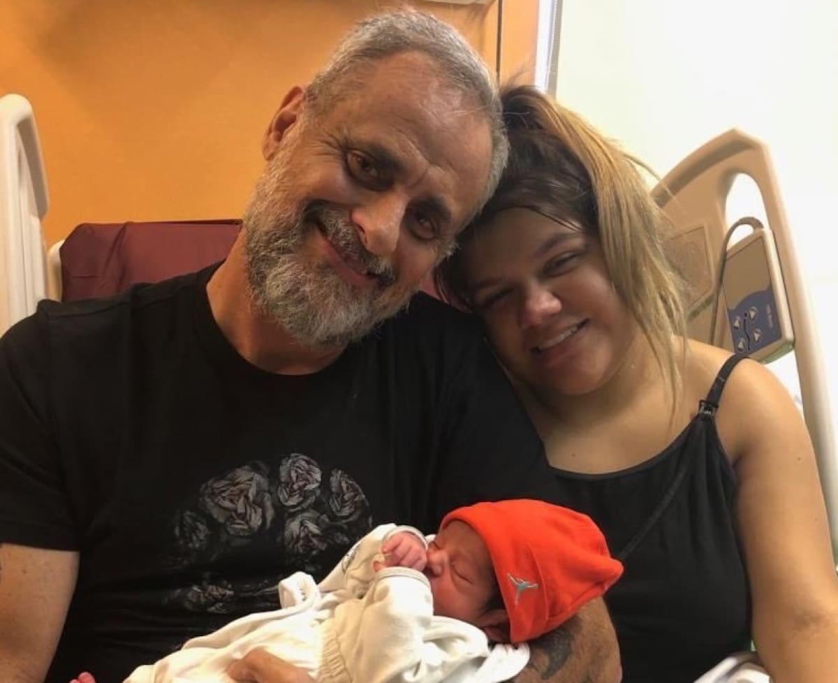 Jorge Rial junto a Morena y su nieto Francesco. Foto: Instagram.
