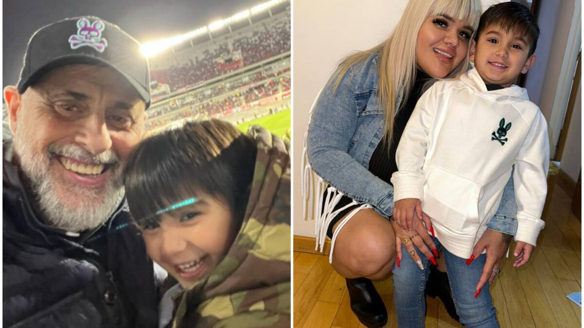 Jorge y Morena Rial junto a Francesco. Fotos: Instagram.