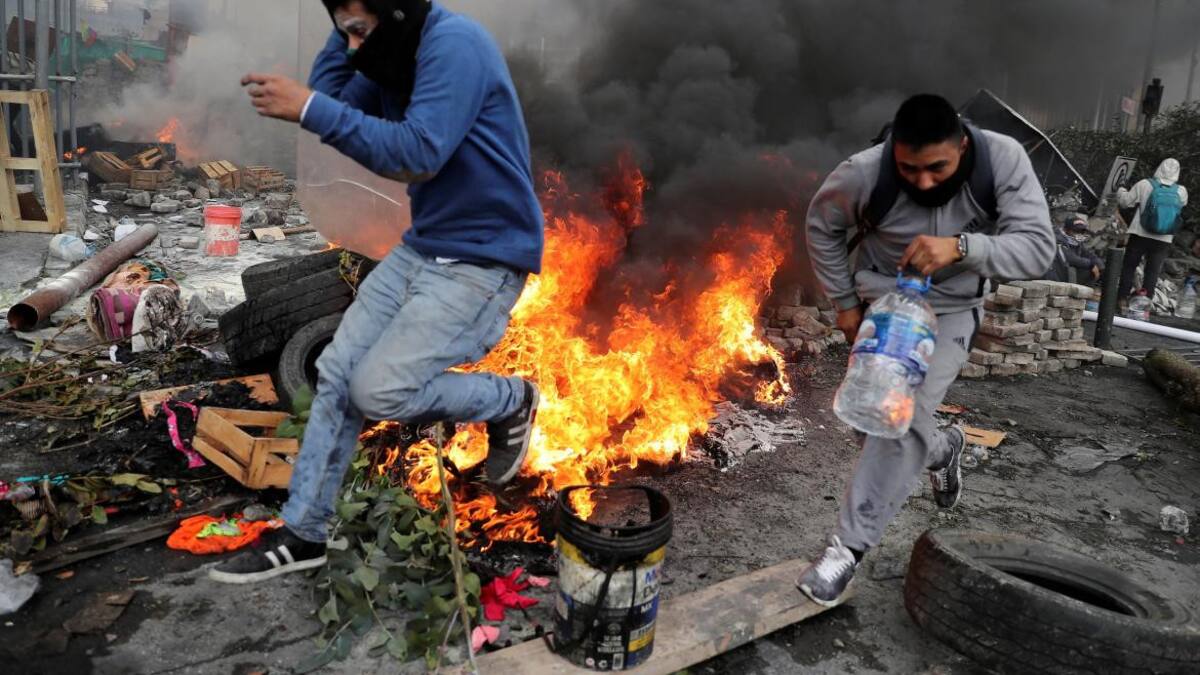 Jornada de protestas en Ecuador, incidentes, REUTERS