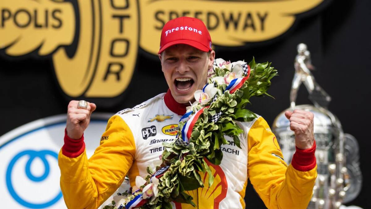 Josef Newgarden, ganador en Indianápolis. Foto: Reuters.