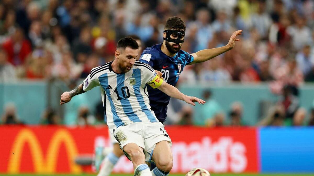Josko Gvardiol y Lionel Messi; Argentina-Croacia. Foto: Reuters.