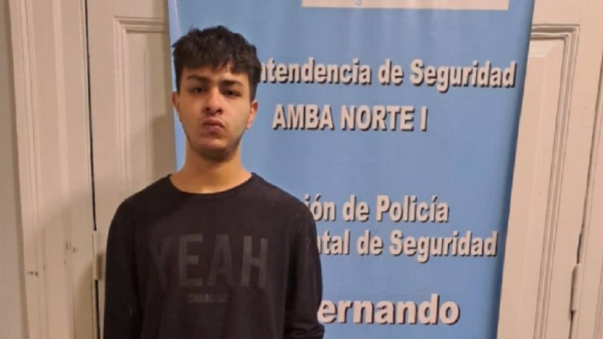 Joven detenido por asesinato en San Fernando. Foto: NA.