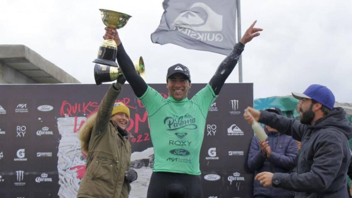 Juan Cruz Ruggiero, campeón nacional de surf. Foto: NA.