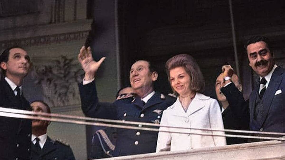 Juan Domingo Perón y su última esposa, Isabel. Foto: Archivo.