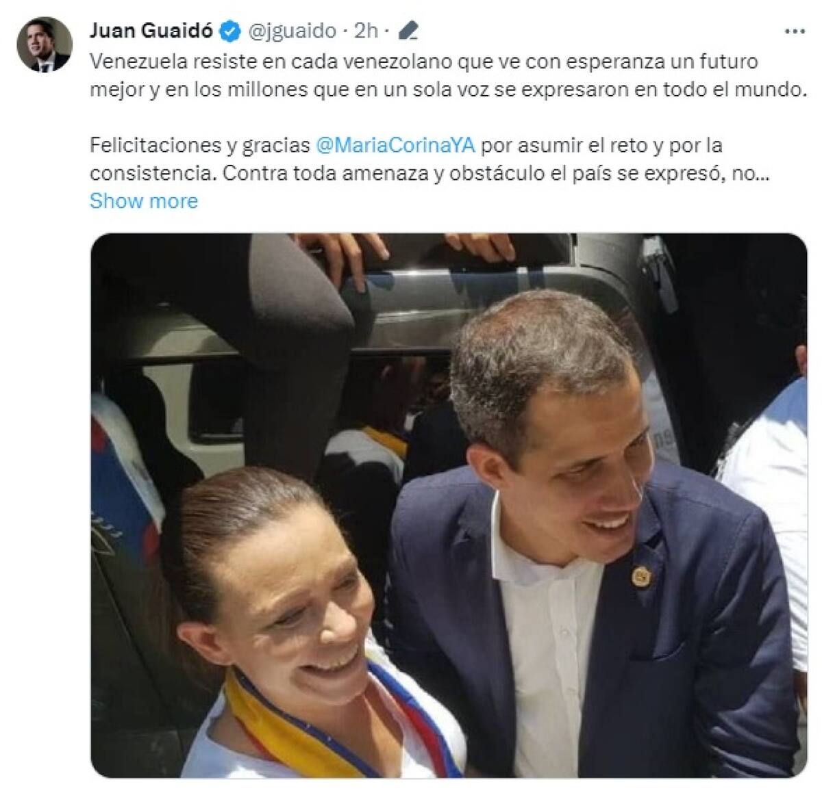 Juan Guaidó. Foto: captura Twitter.