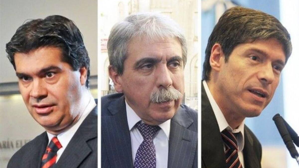 Juan Manuel Abal Medina, Jorge Capitanich y Aníbal Fernández