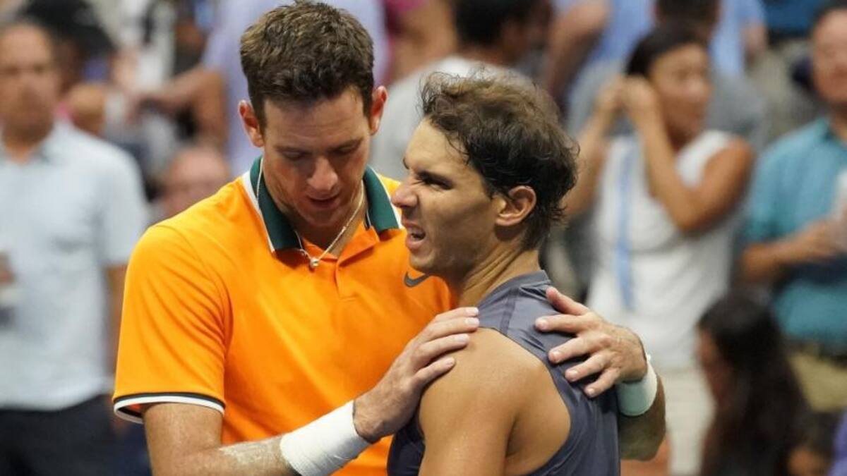 Juan Martín Del Potro y Rafael Nada. Foto: NA.