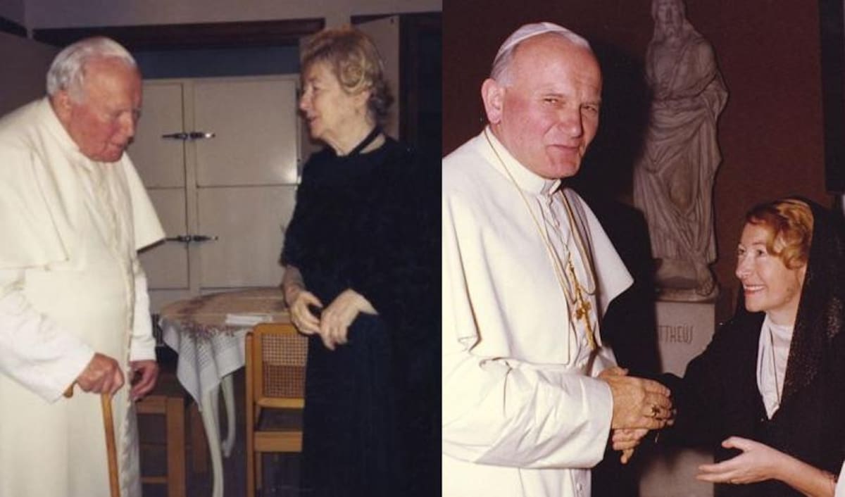Juan Pablo II, Karol Wojtyla, Anna-Teresa Tymieniecka, foto Bill y Jadwiga Smith