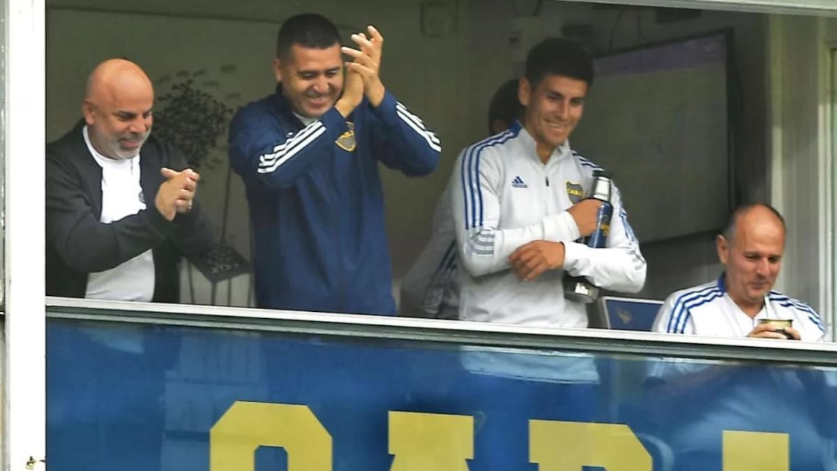 Juan Román Riquelme en La Bombonera. Foto: Télam