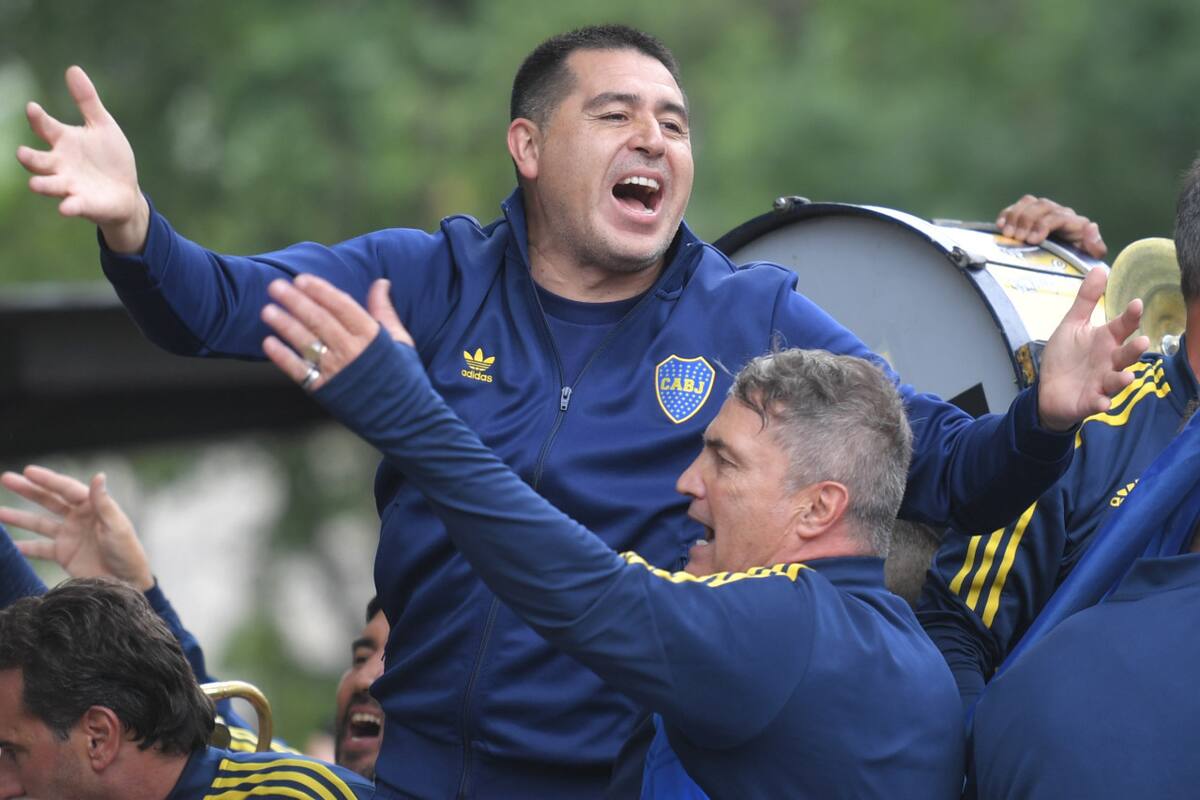 Juan Román Riquelme en la convocatoria de los hinchas de Boca. Foto: Télam