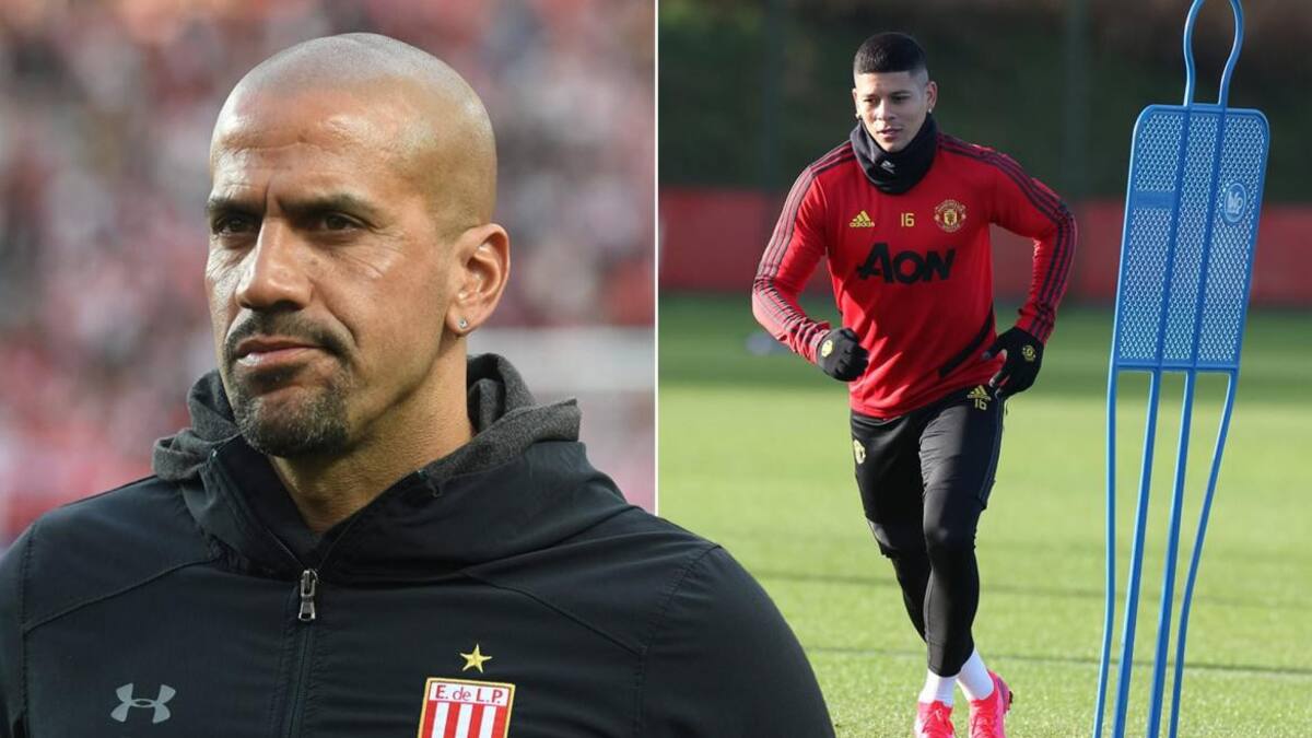 Juan Sebastián Verón y Marcos Rojo