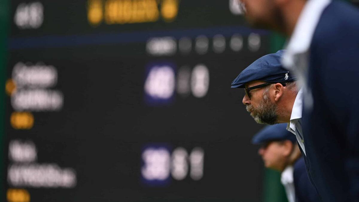 Jueces de línea en Wimbledon.