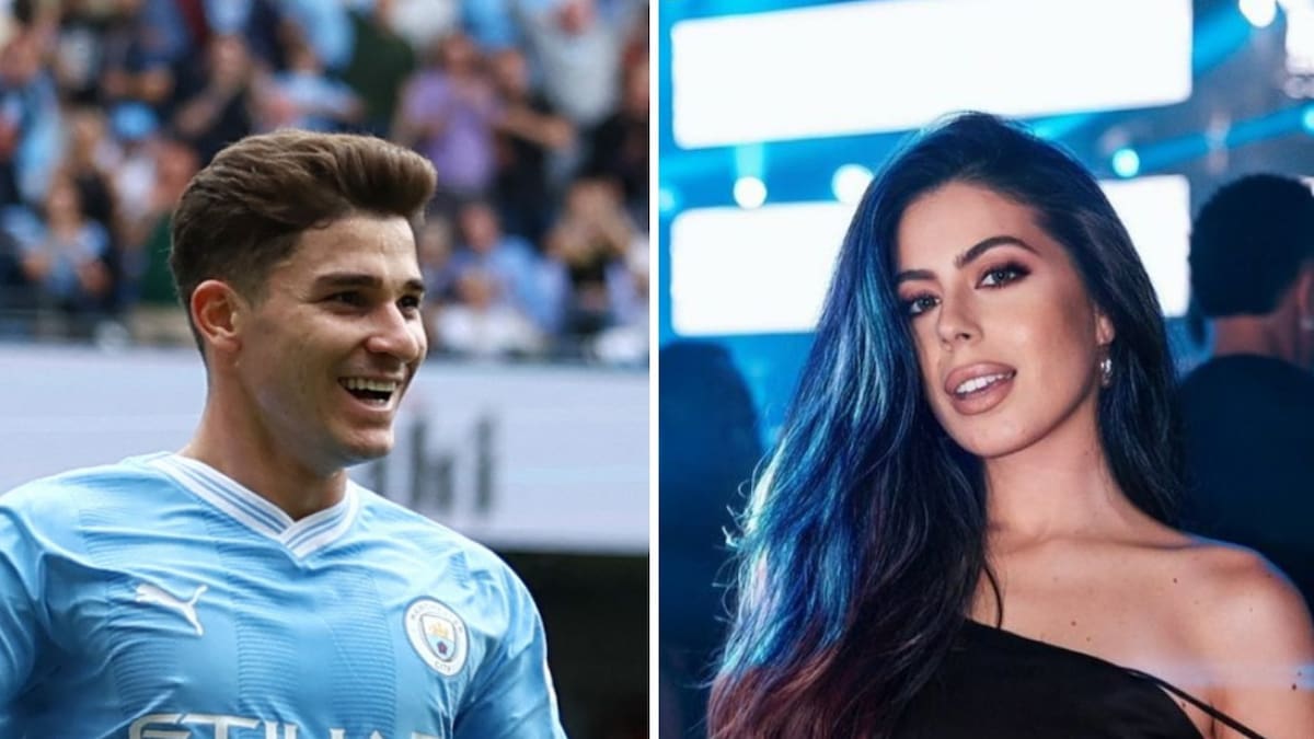 Julián Álvarez y Sara Duque. Foto: Reuters - Instagram.