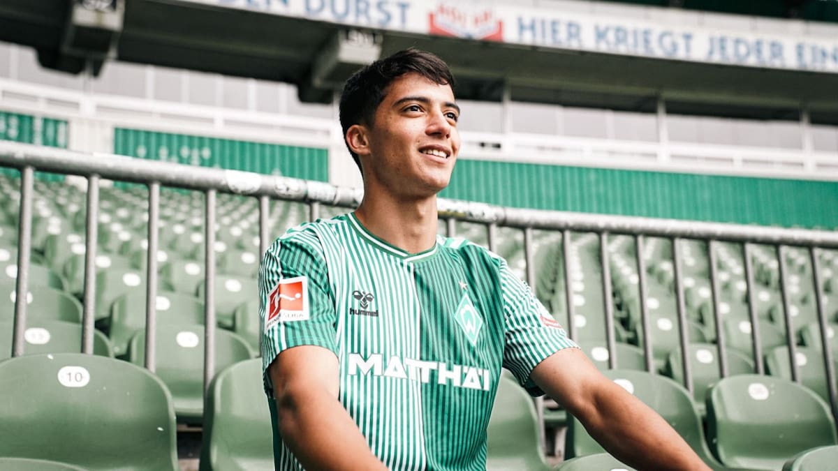 Julián Malatini en el Werder Bremen. Foto: @werderbremenES.