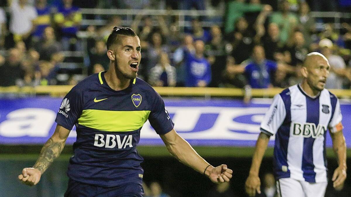Junior Benítez con la camiseta de Boca Juniors. Foto: NA.