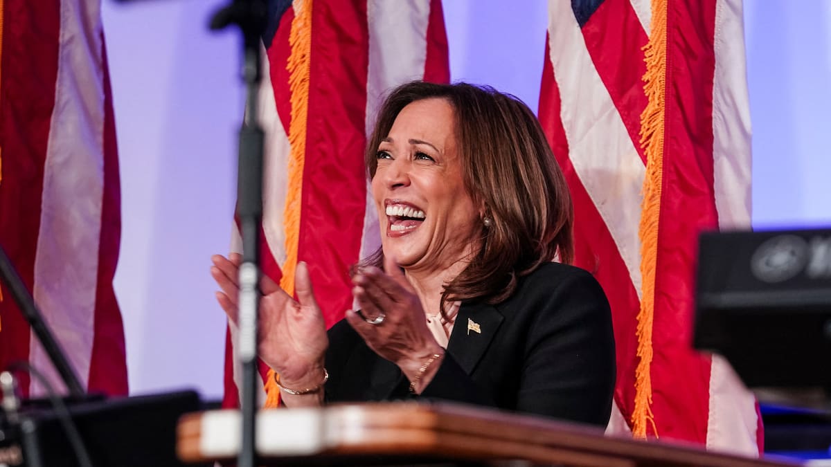 Kamala Harris, actual vicepresidenta de Estados Unidos y candidata a presidenta. Foto: Reuters.
