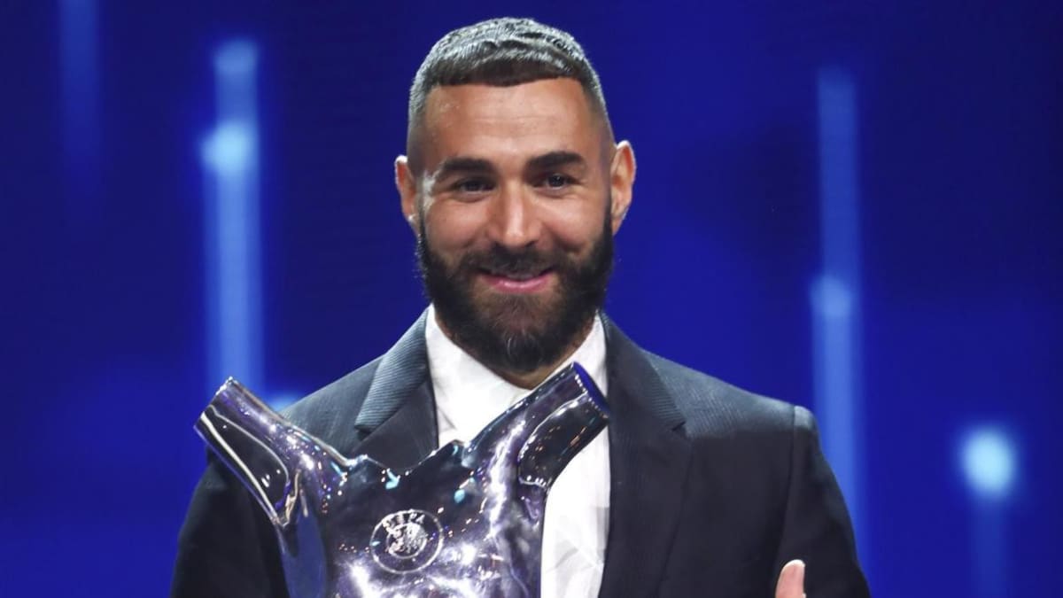 Karim Benzema, elegido como mejor jugador de la UEFA. Foto: EFE.