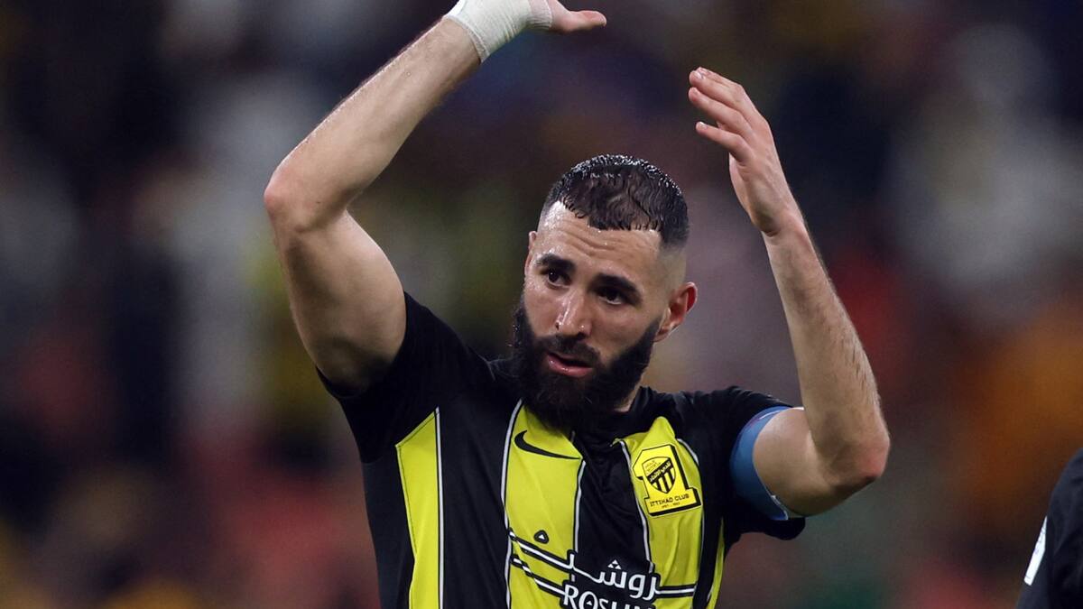 Karim Benzema en el Al Ittihad. Foto: REUTERS.