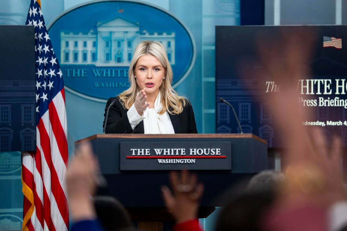 Karoline Leavitt, portavoz de la Casa Blanca.