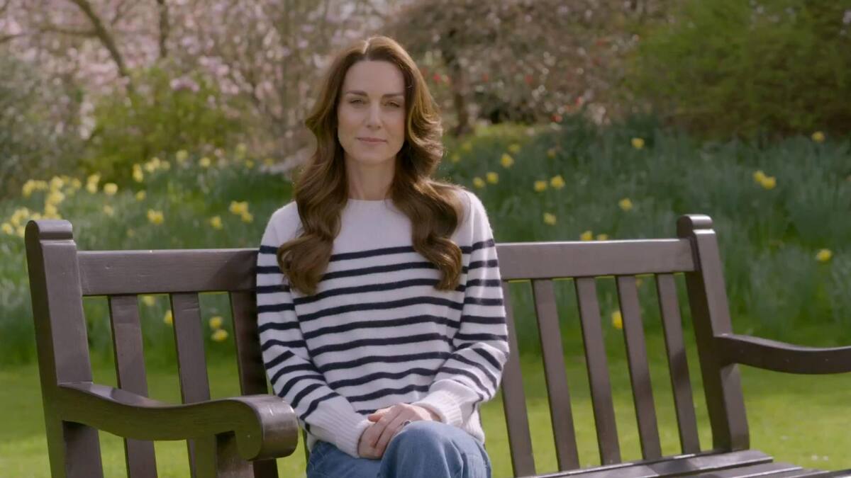Kate Middleton compartió su diagnóstico mediante un video. Foto: EFE.