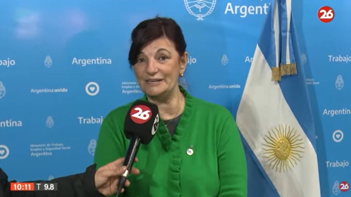 Kelly Olmos, ministra de Trabajo. Foto: Canal 26.