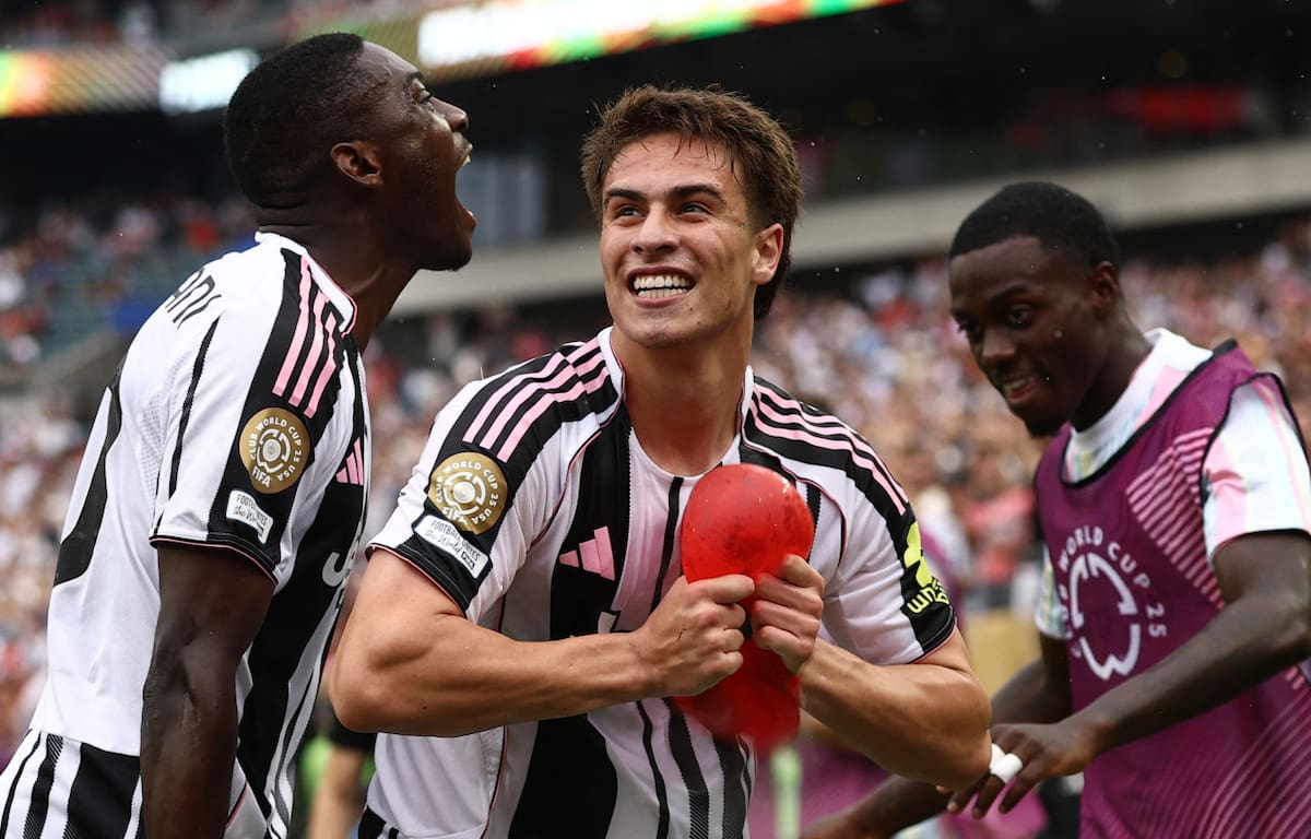 Kenan Yildiz fue el autor de los tres goles de la Juventus. Foto: Reuters/Caean Couto