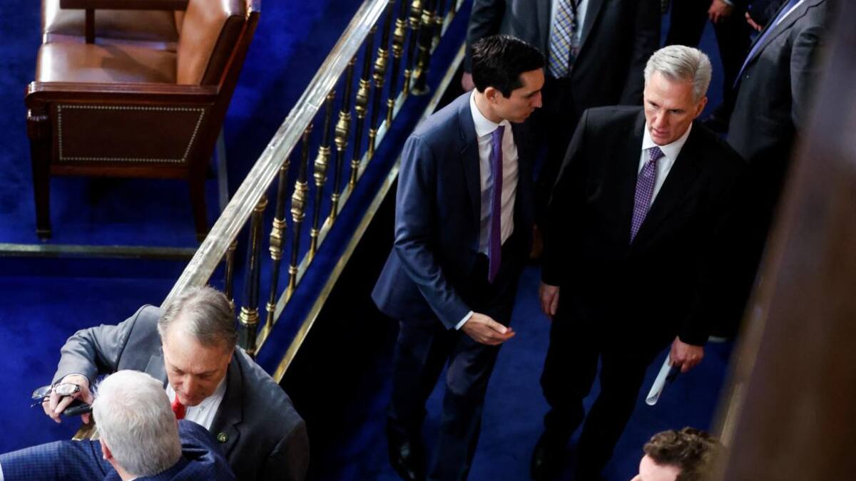 Kevin McCarthy en la Cámara Baja de Estados Unidos. Foto: REUTERS.