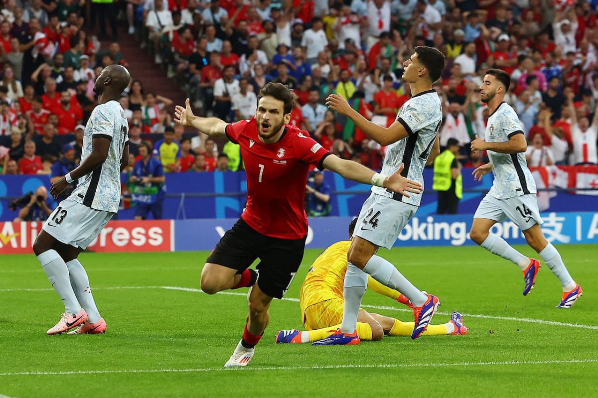 Khvicha Kvaratskhelia; Georgia vs. Portugal; Eurocopa. Foto: Reuters.