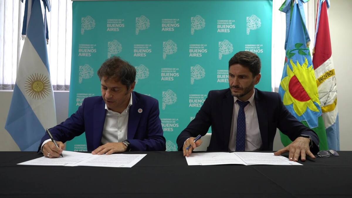 Kicillof y Pullaro firmaron un convenio de asistencia recíproca en materia de seguridad.