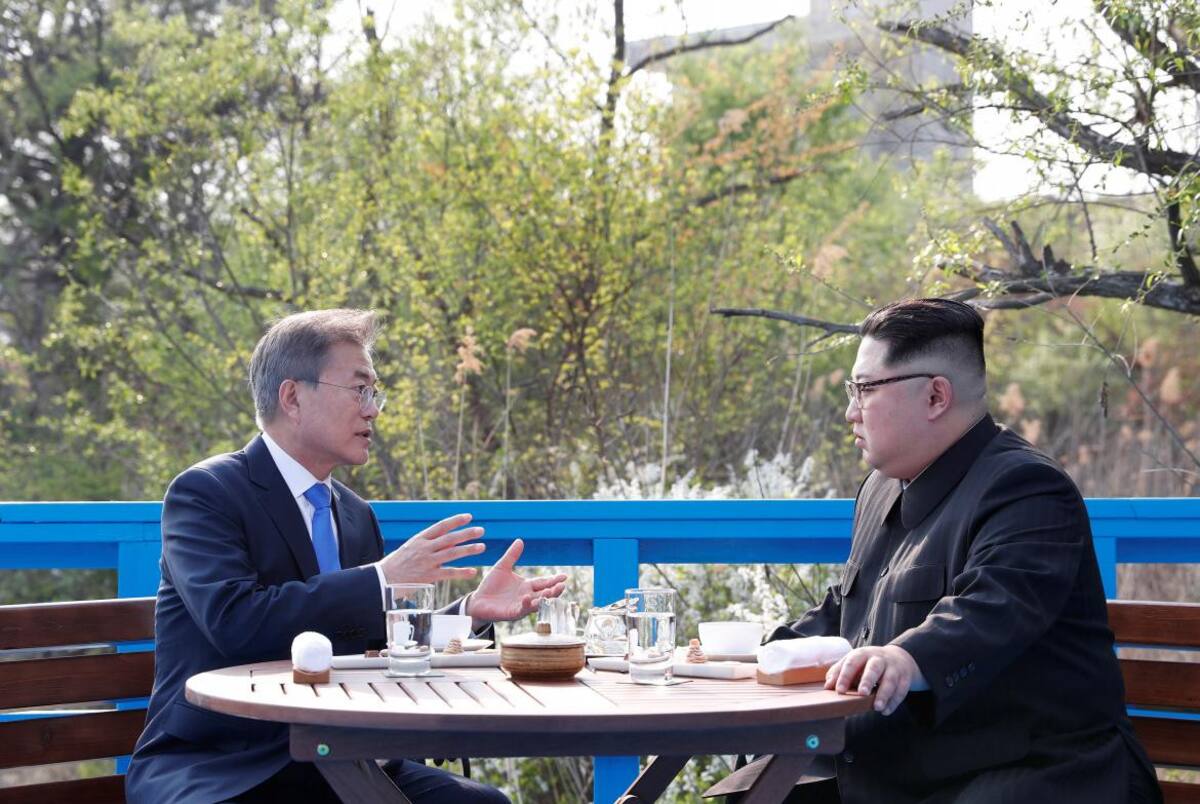 Kim Jong Un junto a Moon Jae-in - Corea del Norte y Corea del Sur (Reuters)