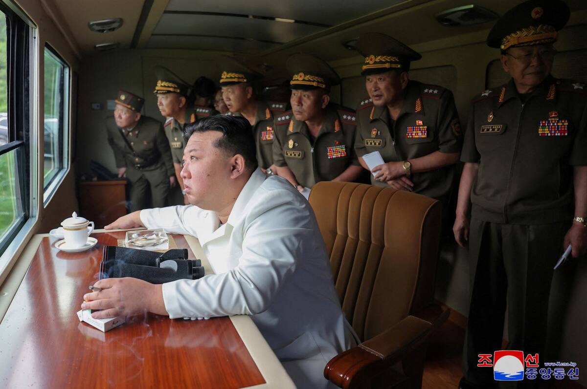 Kim Jong Un supervisó un test de lanzacohetes en Corea del Norte. Foto: Reuters.