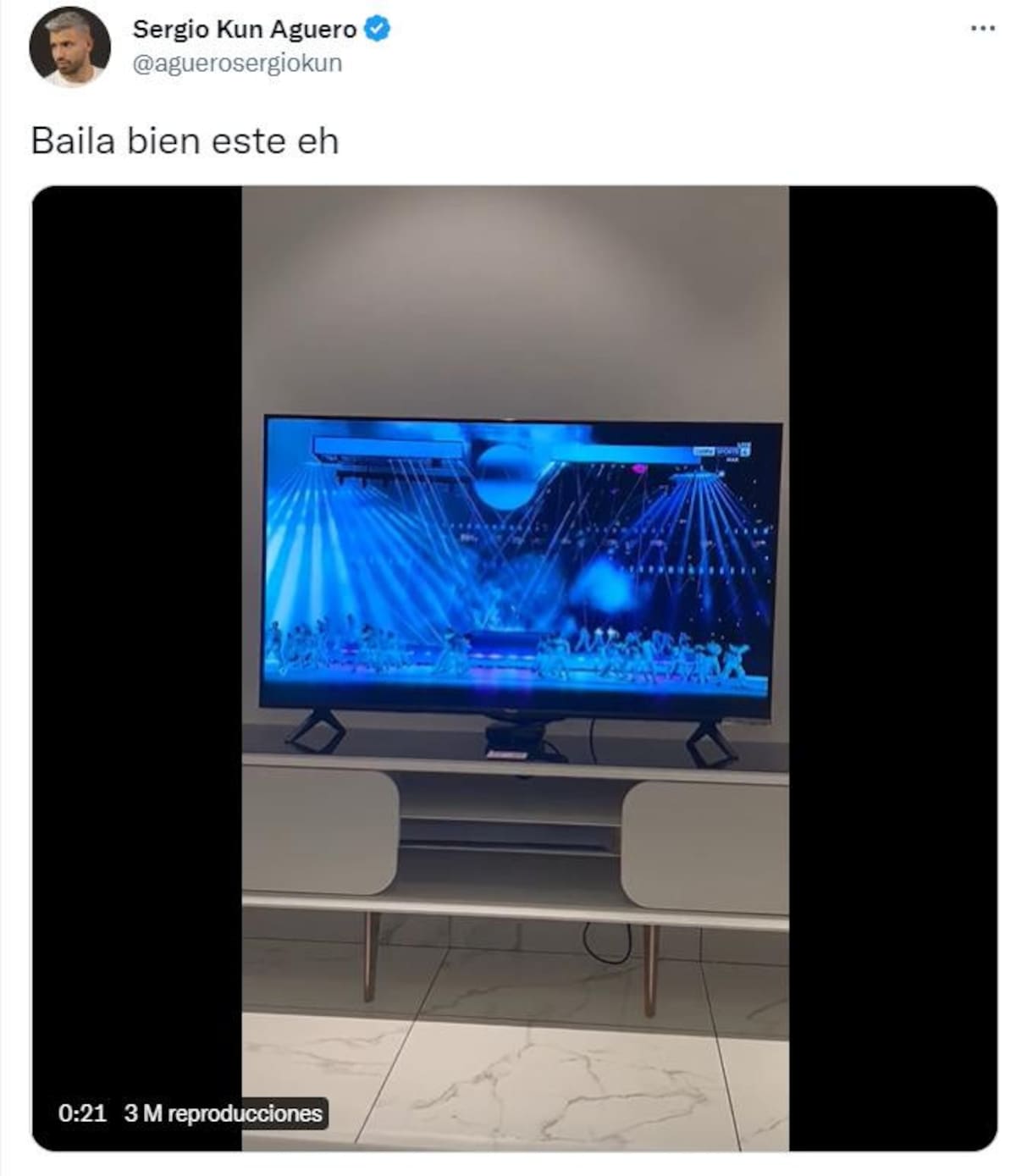 Kun Agüero en Twitter. Foto: captura Twitter.