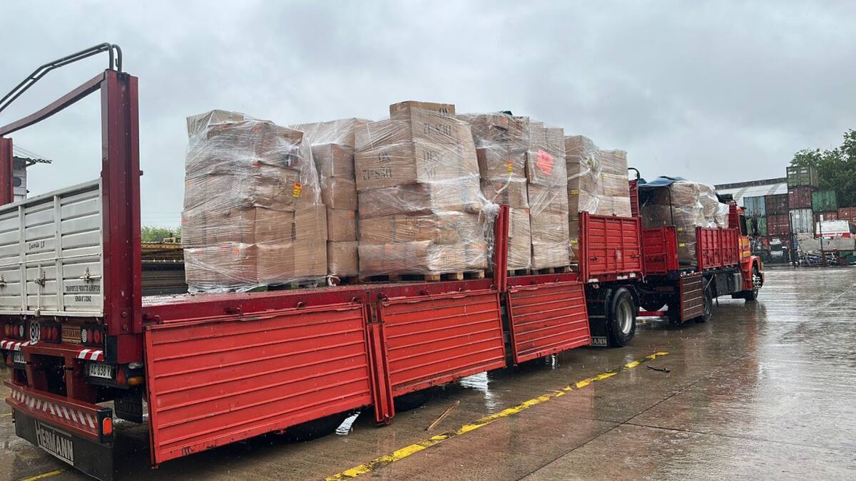 La Aduana donará 21 pallets de ayuda a los afectados por la emergencia hídrica en Entre Ríos