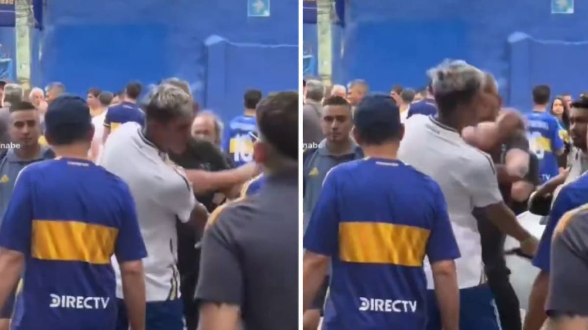 La agresión que sufrió el streamer Joaco López en La Bombonera. Foto: TikTok @rafaelagustinabe.