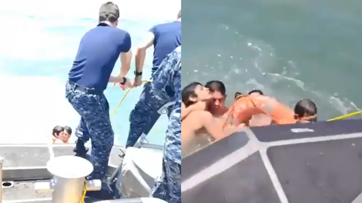 La armada de Chile busca a un argentino que fue arrastrado por el mar.