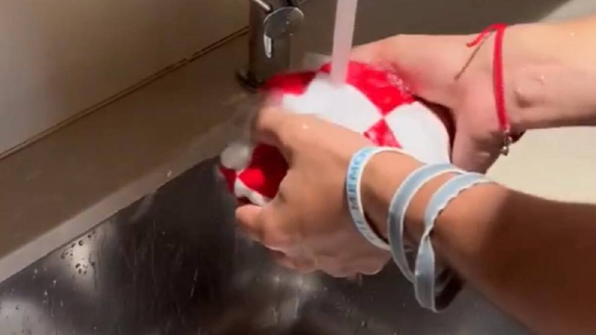 La "cábala" de la cuñada de Lautaro Martínez. Foto: captura.